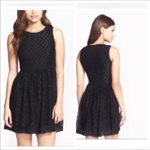 NWT French Connection Polka Sparks Cocktail Black Mini Dress Sleeveless